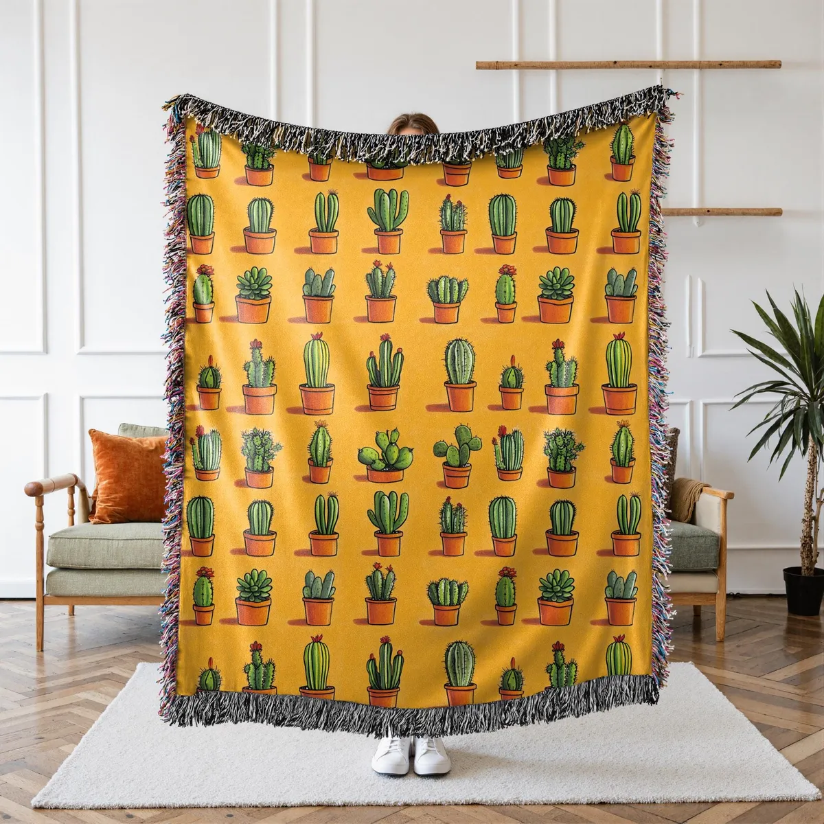 Cactus Woven Blanket — view 1
