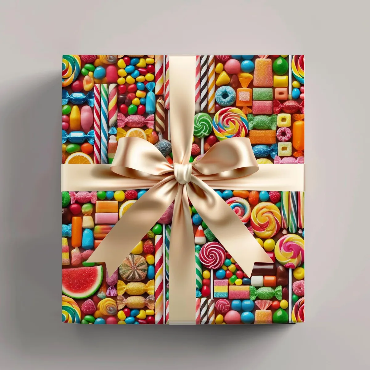 Colorful Candy Pattern Wrapping Paper — view 1