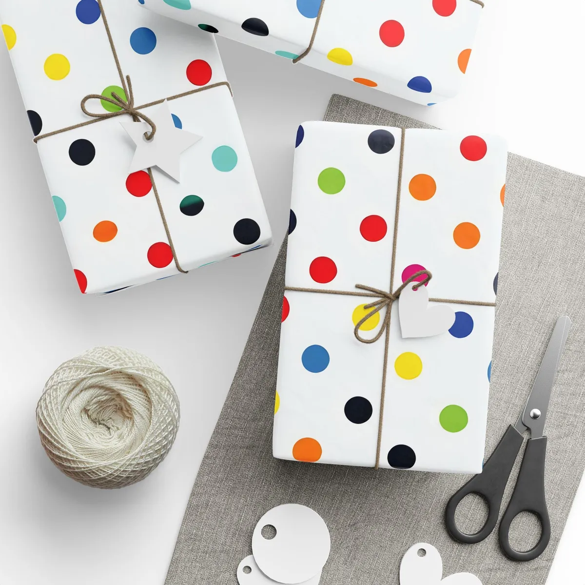 Colorful Polka Dot Wrapping Paper — view 2