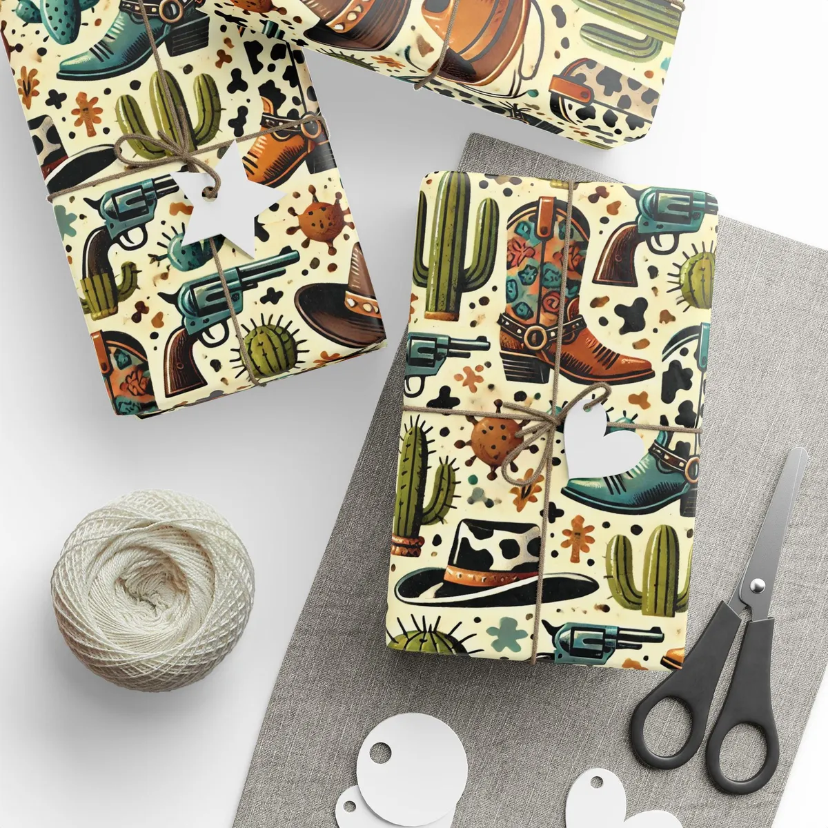Cowboy Wrapping Paper β view 2