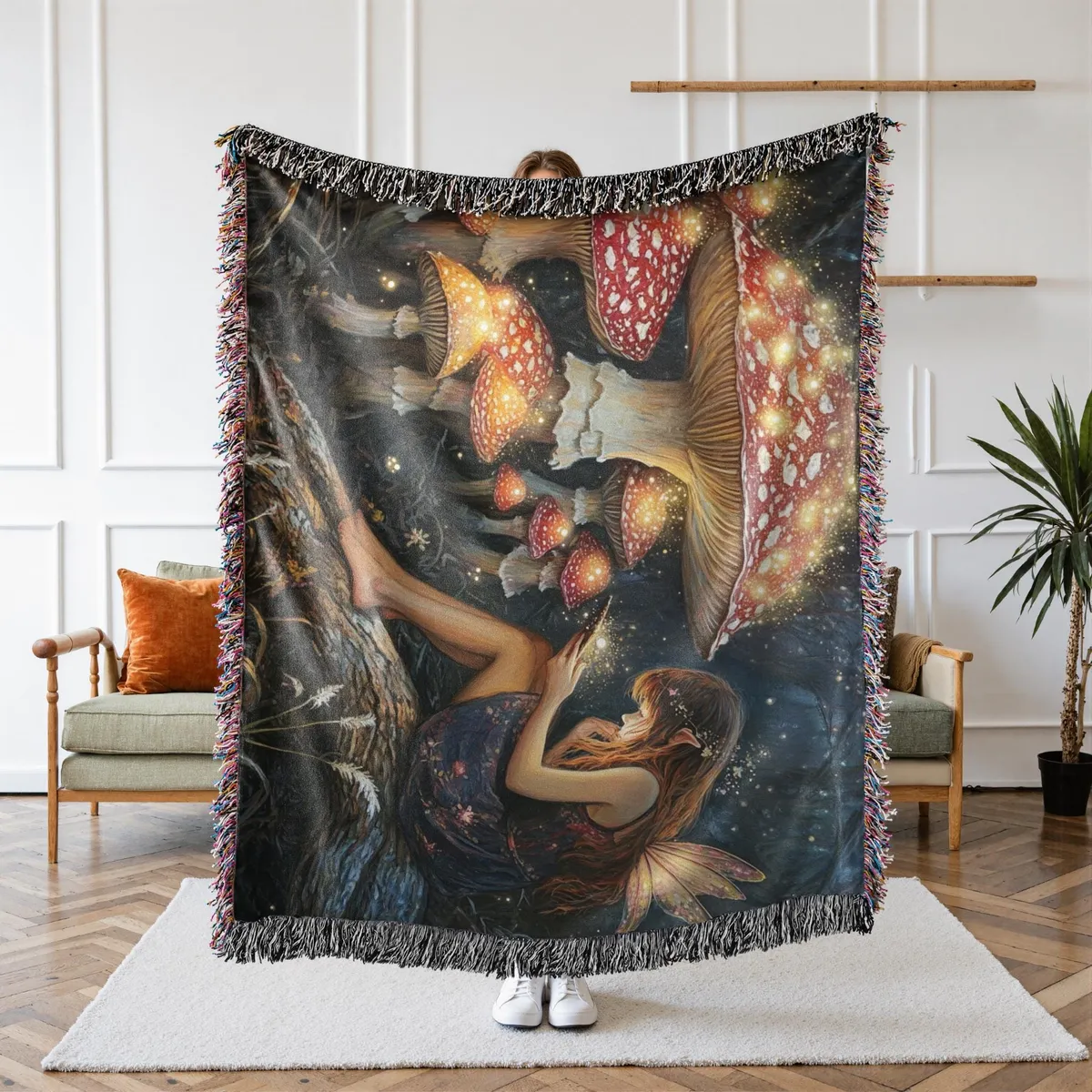 Fairy Lights Woven Blanket — view 1