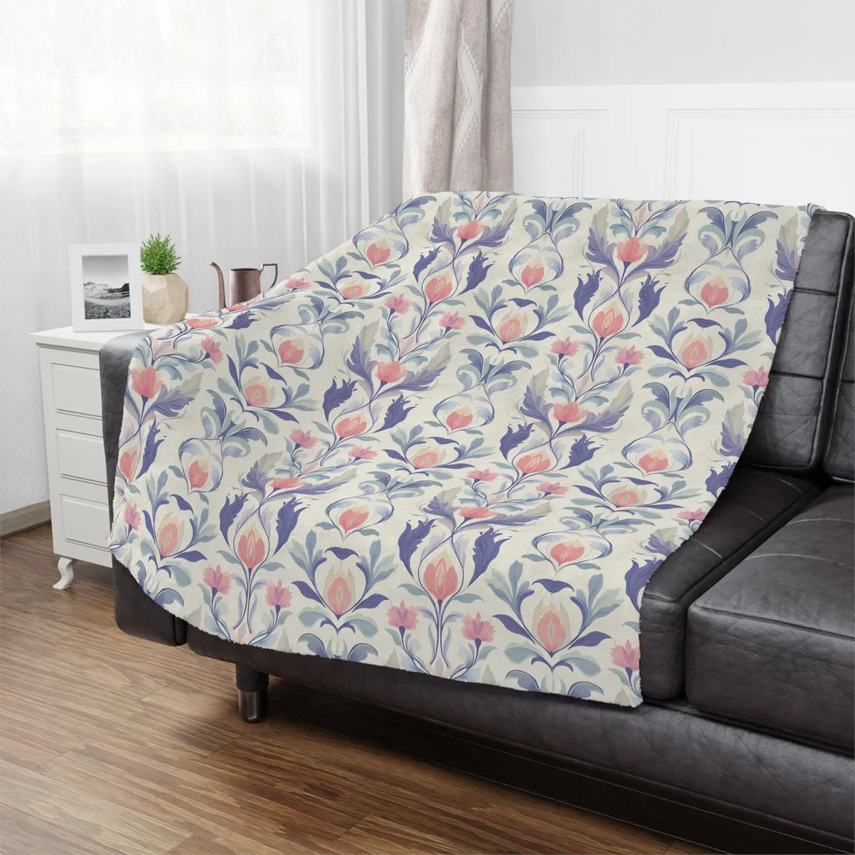 Floral Microfiber Blanket — view 1