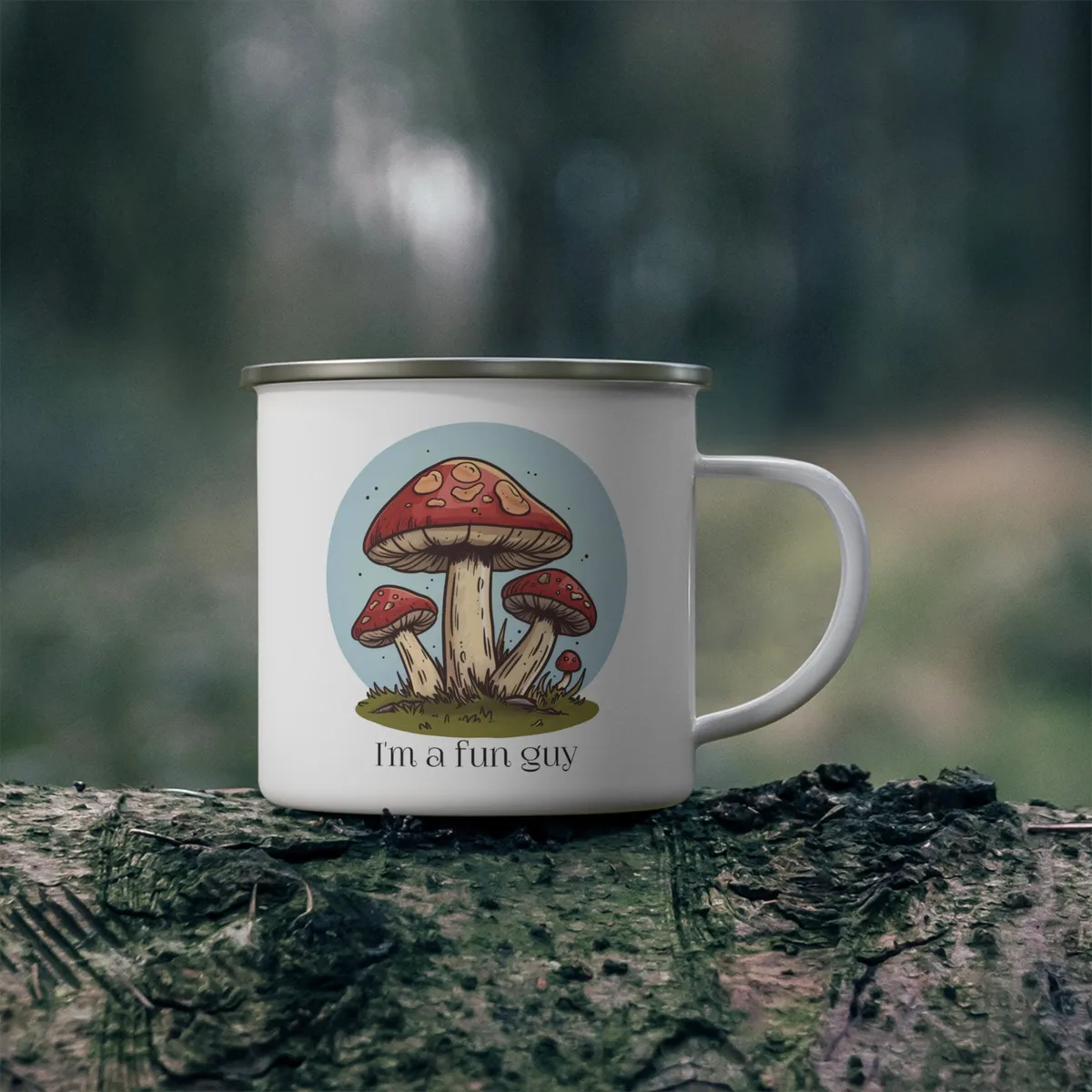 Fun Guy Enamel Camping Mug β view 1