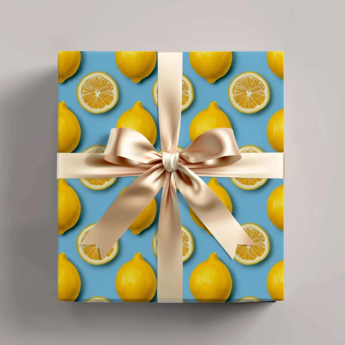 Lemon Print Wrapping Paper β view 1