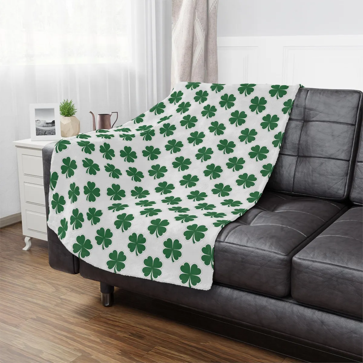 Lucky Clover Microfiber Blanket — view 1