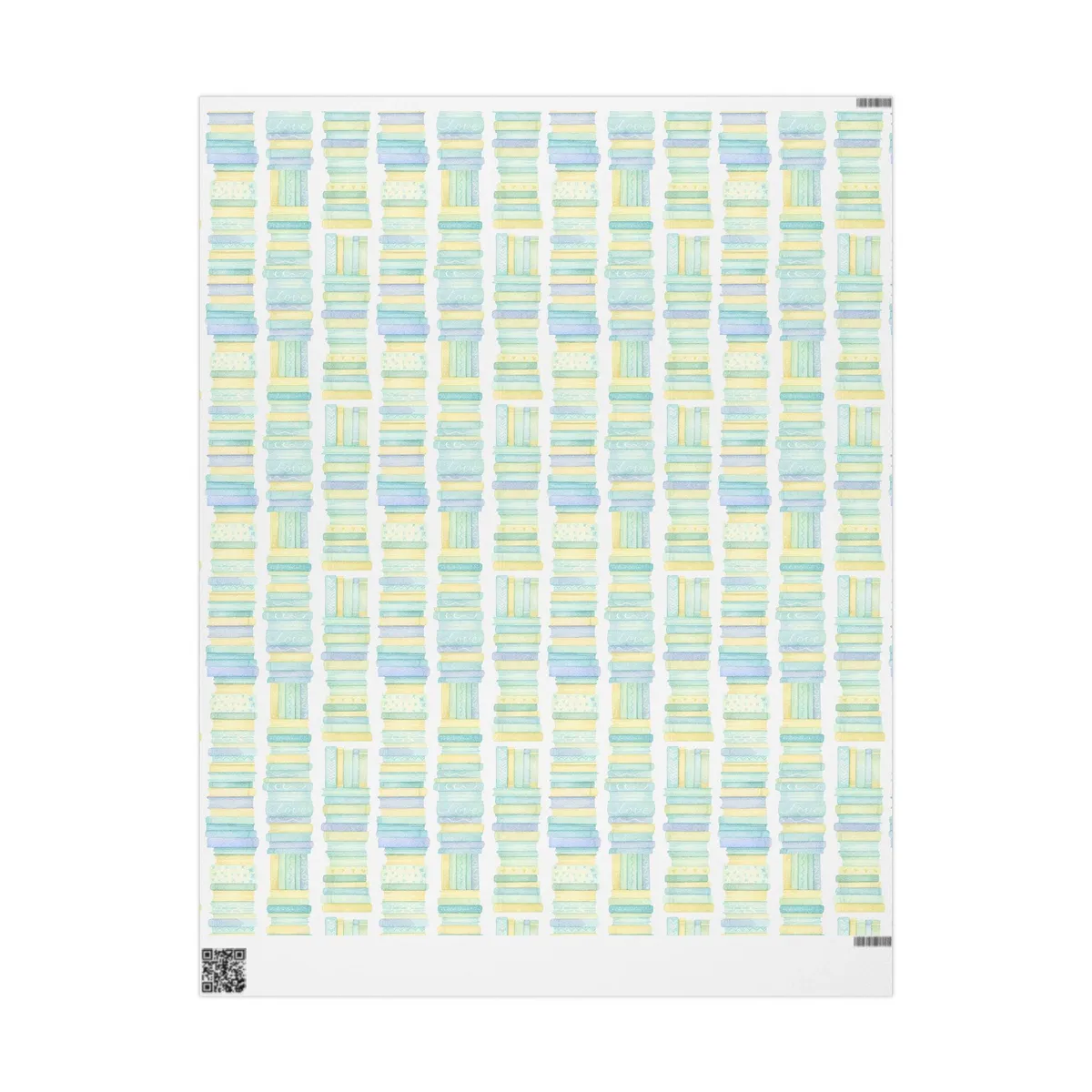 Pastel Books Wrapping Paper — view 2