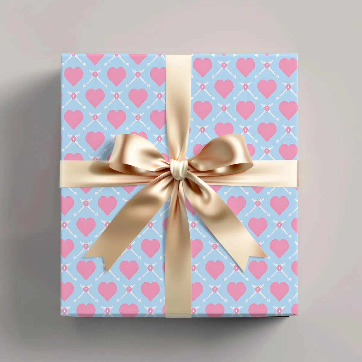 Pastel Heart Wrapping Paper — view 1