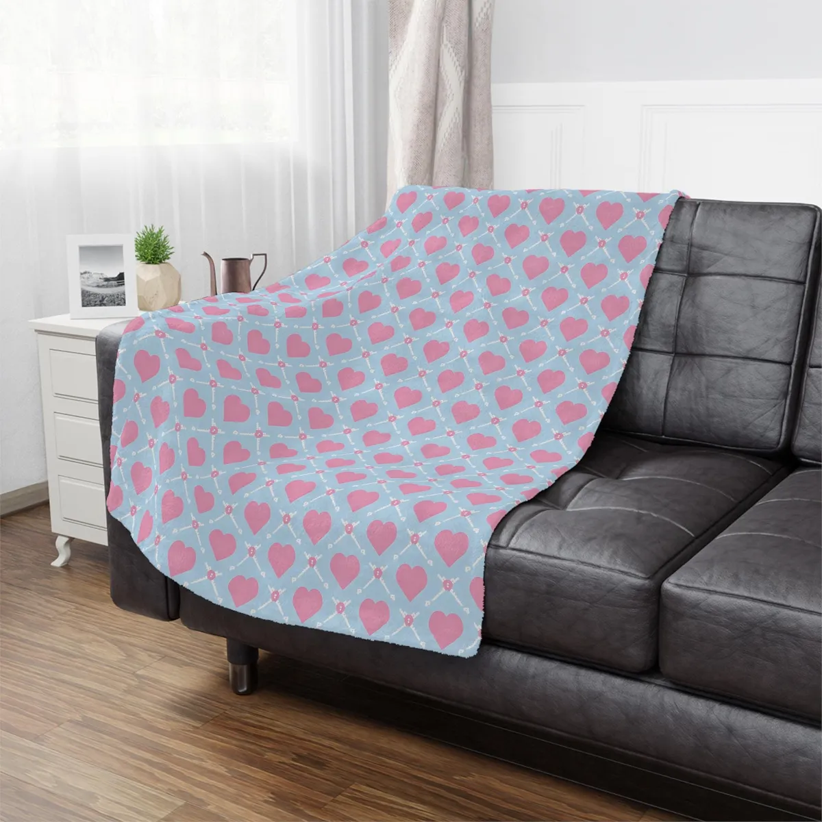 Pastel Hearts Microfiber Blanket — view 1
